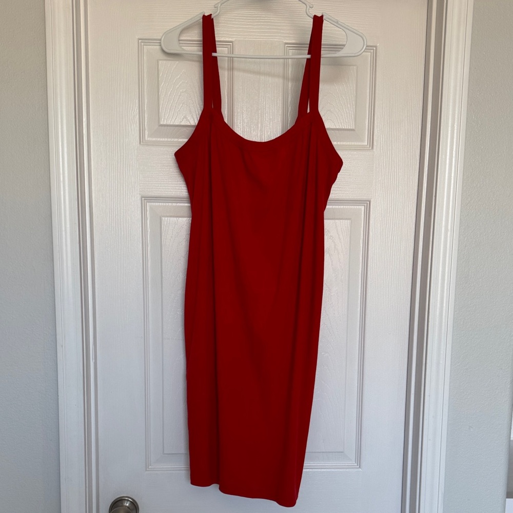 Wild Fable Vibrant Red Midi Dress